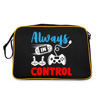 Always in Control Gamer - Retro Tasche - Schwarz/Gold - Hinten