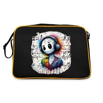 Music 6266 - Sac Retro - noir/or - Dos