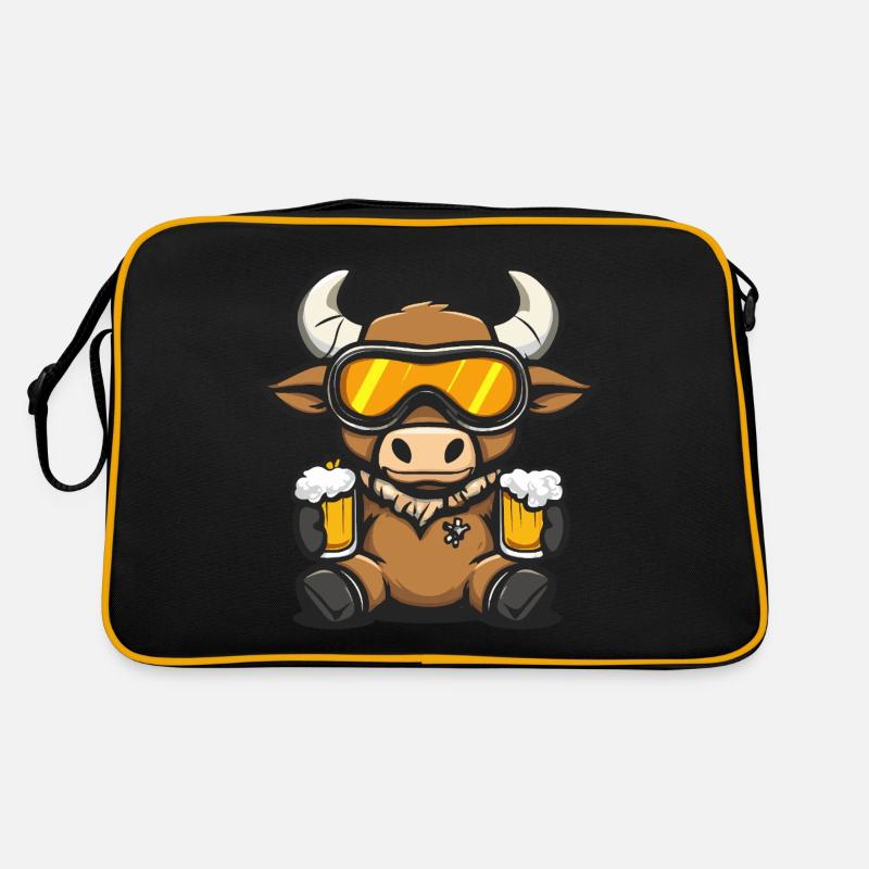 Stier Apres Ski Bier Comic Retro Tasche