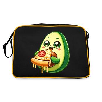 Avocado Pizza Lover Italian Pizza - Retro Bag - black/gold - Back