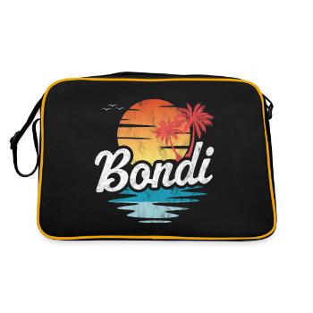 Bondi | - Retro Tasche - Schwarz/Gold - Hinten