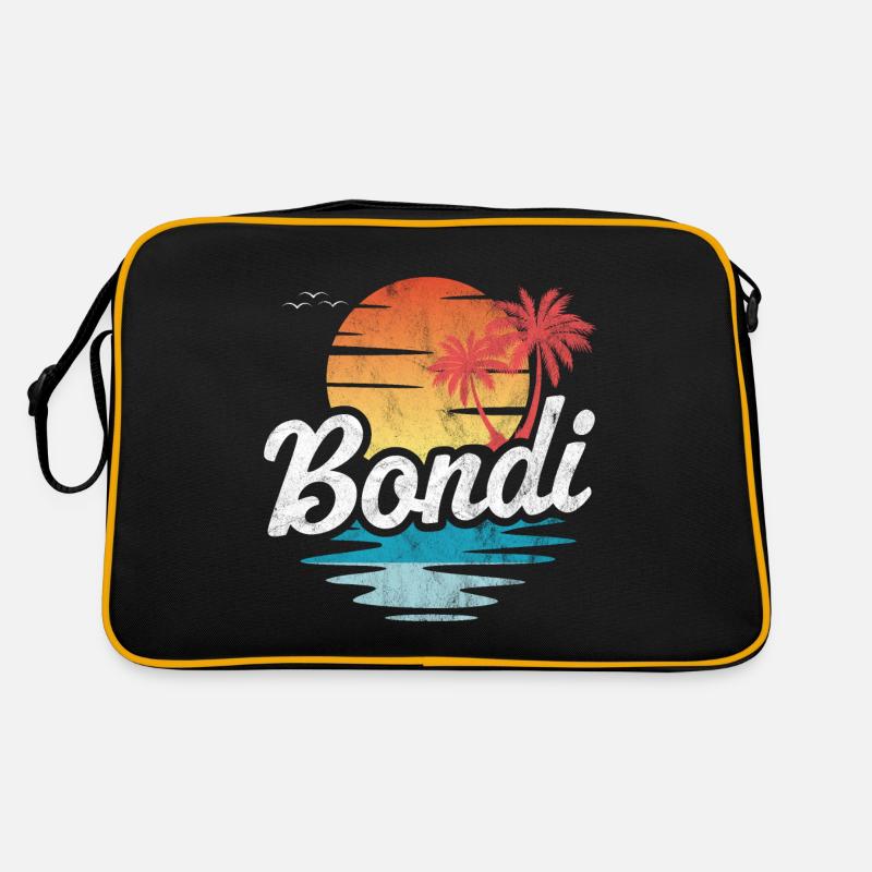 Bondi | - Retro Tasche - Schwarz/Gold