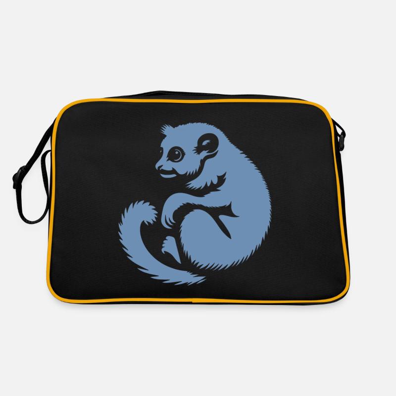 Loris Slowlori Silhouette Säugetier Retro Tasche