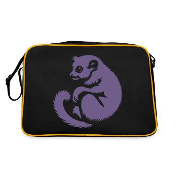 Loris Slowlori Silhouette Mammifère - Sac Retro - noir/or - Dos