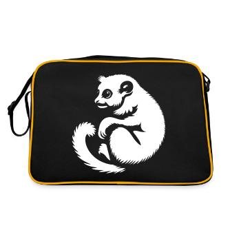 Loris Slowlori Silhouette Mammifère - Sac Retro - noir/or - Dos