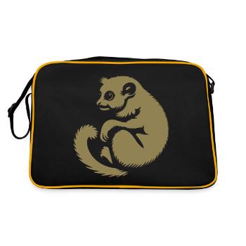 Loris Slowlori Silhouette Mammifère - Sac Retro - noir/or - Dos