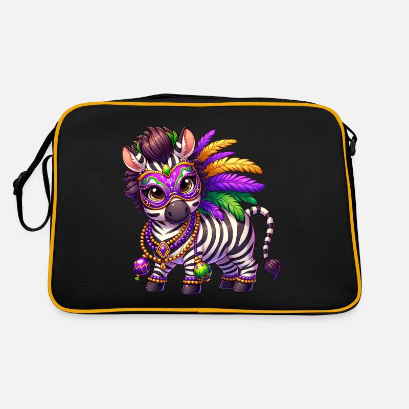 Mardi Gras Zebra Comic Cute Retro Bag
