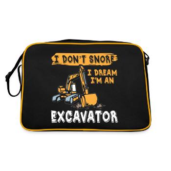 Je ne ronfle pas excavatrice - Sac Retro - noir/or - Dos