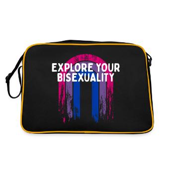 Explorez votre Bisexualité Bisexuelle LGBTQ Bi Pride - Sac Retro - noir/or - Dos