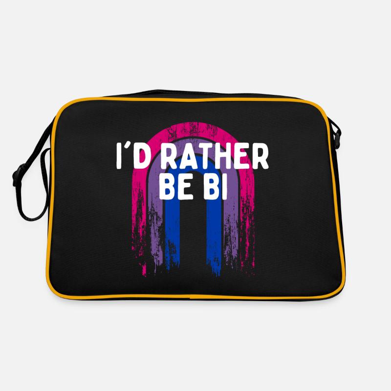 I'd Rather be Bi Bisexual LGBTQ Bi Pride LGBT Retro Tasche