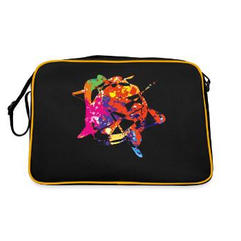Géométrie et couleur - Sac Retro - noir/or - Dos