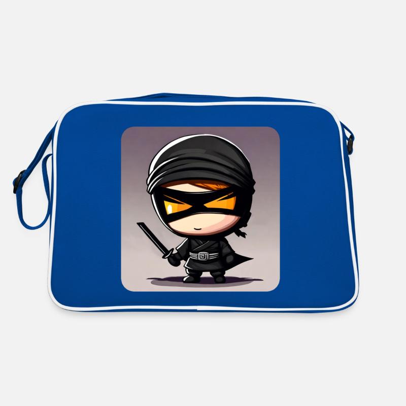 Mignon petit ninja avec épée katana Sac Retro