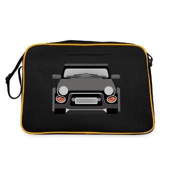 Voiture frontale minimaliste - Sac Retro - noir/or - Dos