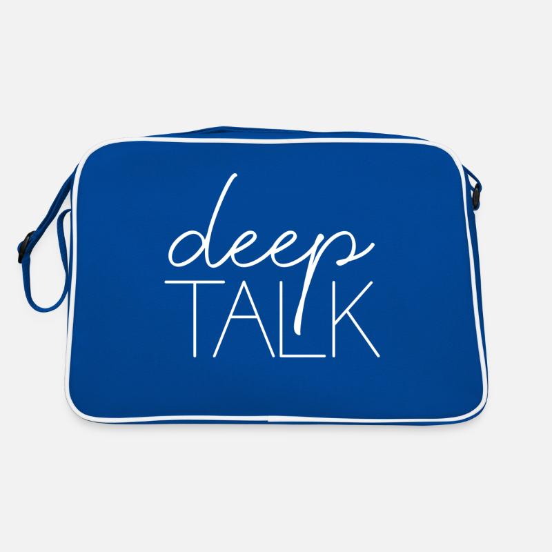 deep talk smalltalk saying font conversation Retro Bag