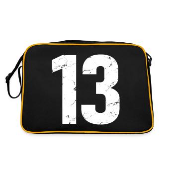 Cool Number 13 - 13 Years Old 13th Birthday Gift - Retro Bag - black/gold - Back