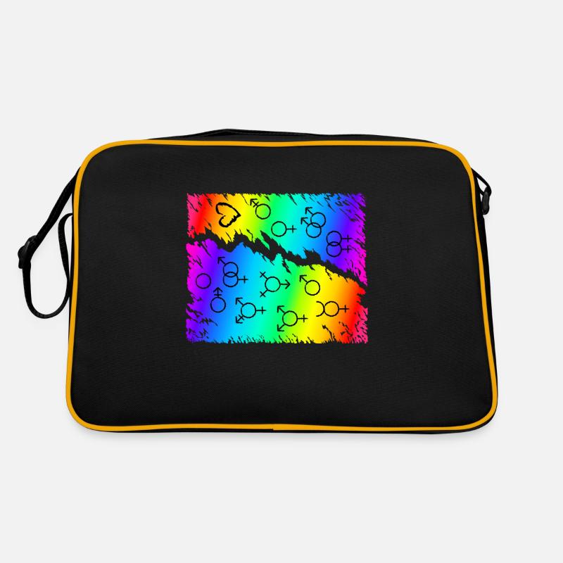 LGBT LGBTQ Regenbogen Flagge Retro Tasche