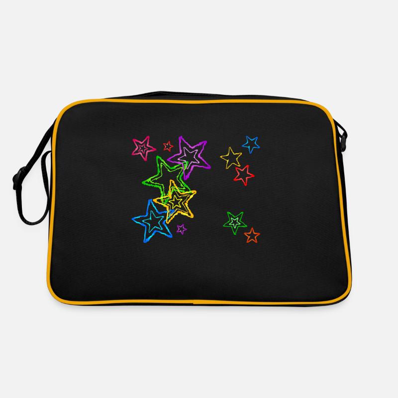 bunte Sterne Retro Tasche
