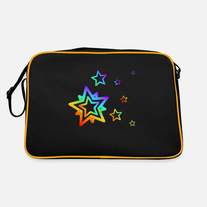 Colorful Stars Shooting Star Rainbow Gradient Retro Bag