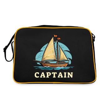 Captain Sailboat - Retro Bag - black/gold - Back