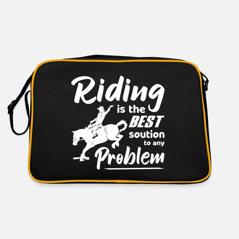 Riding is the best solution to any Problem Rodeo Retro Tasche