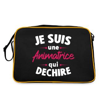 Je suis une Animatrice qui déchire - Sac Retro - noir/or - Dos