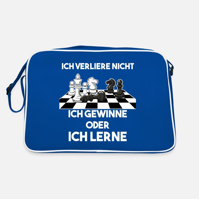 Ich Verliere Nicht Ich Gewinne Oder Lerne Schach Retro Tasche