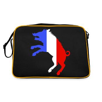 Sanglier Bleu Blanc Rouge - Retro Bag - black/gold - Back