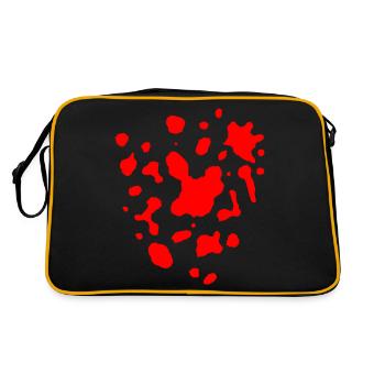 Motif de tache de goutte - Sac Retro - noir/or - Dos