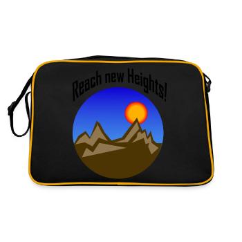 Reach new heights! - Retro Bag - black/gold - Back