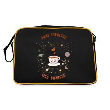 Espresso, Coffee, Coffee, Latte, Gift Idea, Fun - Retro Bag - black/gold - Back