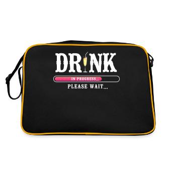 Bartender Mixologist Drink In - Retro Tasche - Schwarz/Gold - Hinten