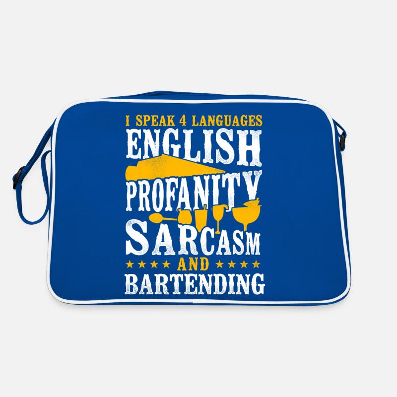 Bartender Mixologist I Speak 4 Retro Bag