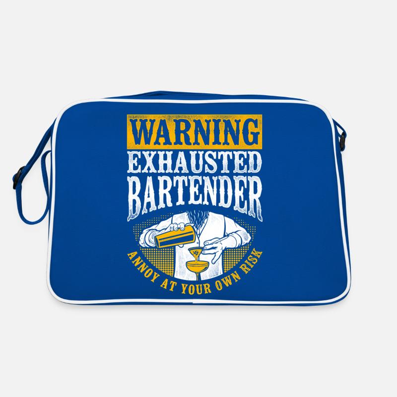 Barman Mixologue Avertissement Sac Retro
