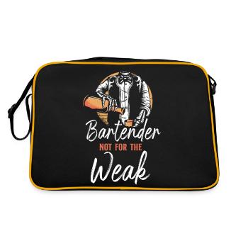 Bartender Mixologist Bartender Not - Retro Tasche - Schwarz/Gold - Hinten