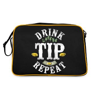 Bartender Mixologist Drink Tip - Retro Bag - black/gold - Back