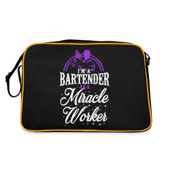 Bartender Mixologist Bartender - Retro Tasche - Schwarz/Gold - Hinten