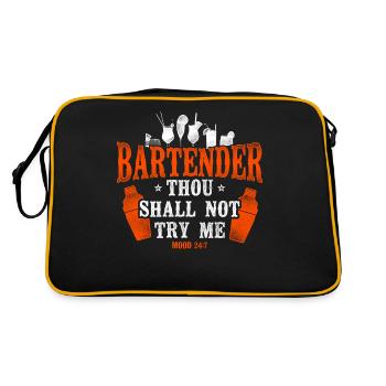 Bartender Mixologist Bartender - Retro Tasche - Schwarz/Gold - Hinten