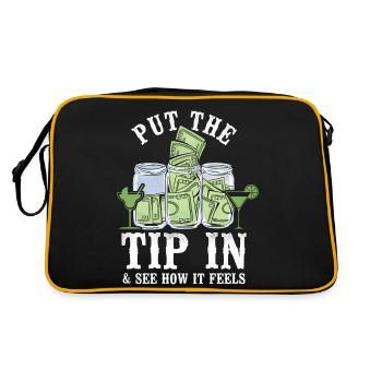 Bartender Mixologist Put The Tip - Retro Bag - black/gold - Back