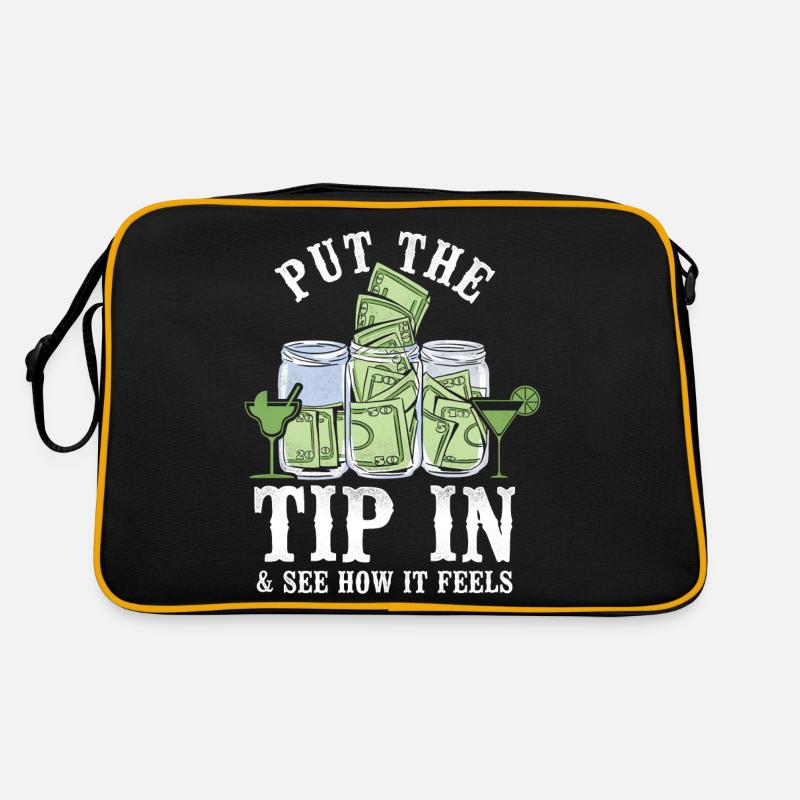 Bartender Mixologist Put The Tip Retro Tasche