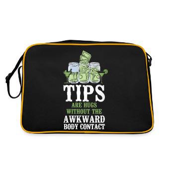Bartender Mixologist Tips Are Hugs - Retro Bag - black/gold - Back
