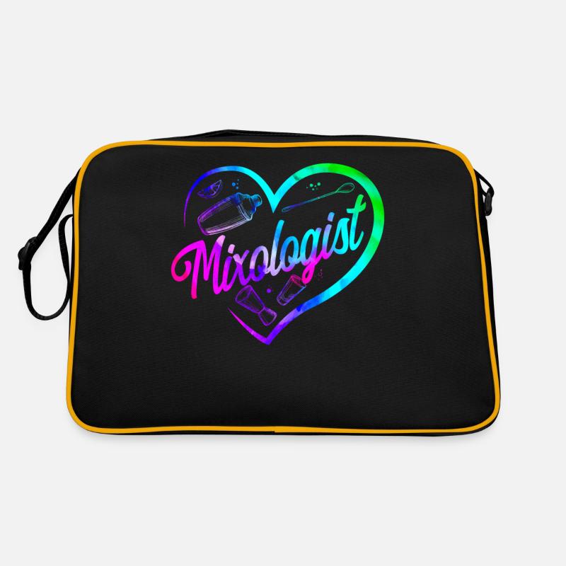 Barman Mixologue Cœur Sac Retro