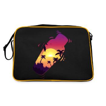 Bartender Mixologist Shaker Sunset - Retro Bag - black/gold - Back