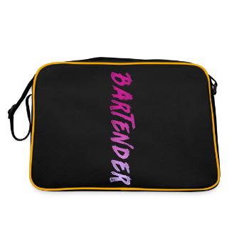 Bartender Mixologist Bartender - Retro Tasche - Schwarz/Gold - Hinten