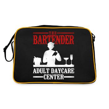 Bartender Mixologist The Bartender - Retro Tasche - Schwarz/Gold - Hinten
