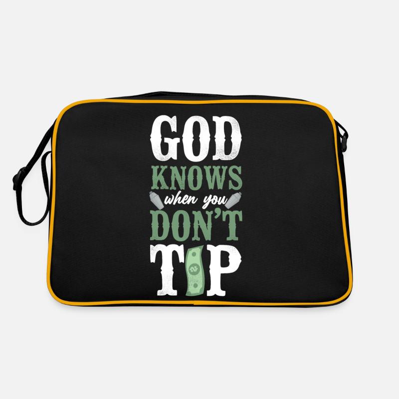 Bartender Mixologist God Knows Retro Tasche