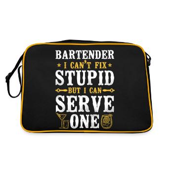 Bartender Mixologist Bartender I - Retro Tasche - Schwarz/Gold - Hinten