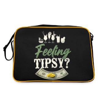 Bartender Mixologist Feeling - Retro Tasche - Schwarz/Gold - Hinten