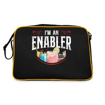 Bartender Mixologist I'm An - Retro Tasche - Schwarz/Gold - Hinten