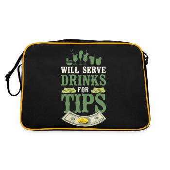 Bartender Mixologist Will Serve - Retro Bag - black/gold - Back