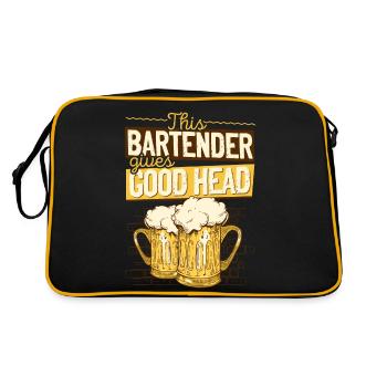 Bartender Mixologist This - Retro Tasche - Schwarz/Gold - Hinten